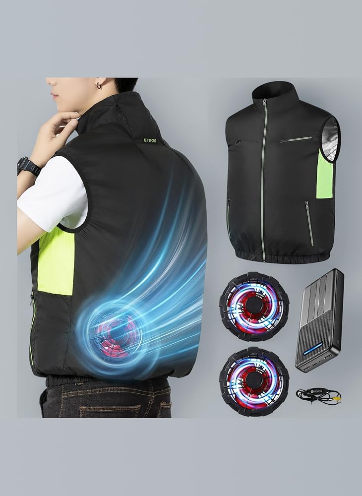 空調服 40800Ahバッテリー付き　XL 屋外作業　空調作業服 楽天市場】○67%OFF〜RakutenスーパーSALE○ 空調ベスト 空調